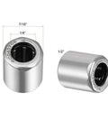 Dead nuts reliable RC040708 One Way Bearing Needle Roller Clutch showing dimensions 1/4 inch bore, 7/16 inch OD, 1/2 inch width.