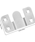 Six Pair Heavy Duty Picture Frame Hangers Stainless Steel Mirror Wall Mount Brackets close-up of interlocking clip.