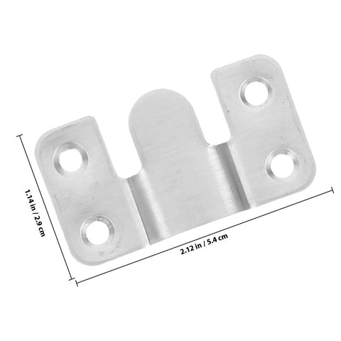 Six Pair Heavy Duty Picture Frame Hangers Stainless Steel Mirror Wall Mount Brackets close-up of interlocking clip.