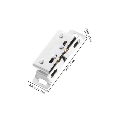 Closet Door Ball Catch Kit With Adjustable Tension 10 Pairs Stainless Steel Quiet No Fuss Install Noise Reduction Silver Finish