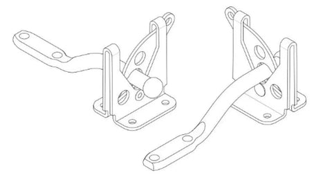 Heavy Duty 304 Stainless Steel Self Locking Gate Latch With Padlockable Security And Reversible Left Right Yard Fence Hardware built tough, shown from the side.