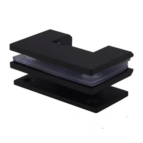 Top Shelf Heavy Duty 90 Degree Glass Door Hinges Engineered For 8 To 12Millimeter Frameless Shower Doors Rustproof Stainless Steel bathroom clip in black design.