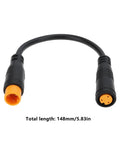 Two Pack 3 Pin Electric Bicycle Sensor Cables Waterproof Male To Female Connectors For E Bikes Upgrade And Maintenance