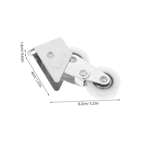 4PC Premium Aluminum Alloy Sliding Door Pulley Wheels With Ball Bearing Replacement Rollers For Patio Door And Window Gate, detailed view of a single roller.