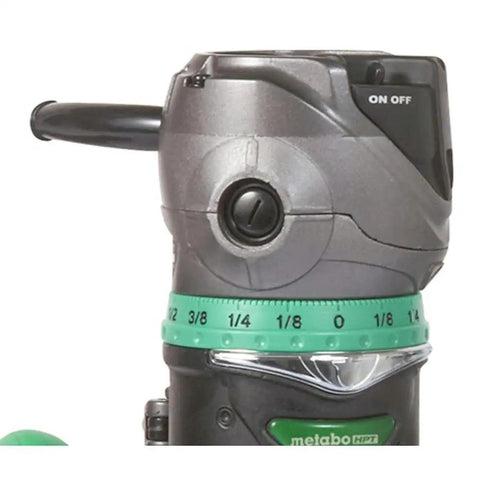 Close-up of Router Kit With Fixed And Plunge Bases Variable Speed 11 Amp Motor Two And A Quarter Peak HP Precise Depth Control