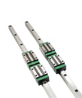 Budget Friendly Linear Guide HGR30 1300mm Rail with HGH30CA Carriage Slide, shown are two linear guides and carriages