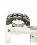 Premium One Way Starter Clutch Sprag Bearing Freewheel dimensions measured with caliper, showing steel material and spring loaded rollers.
