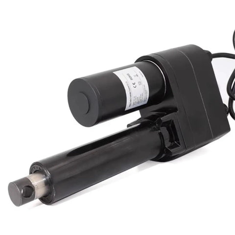 Heavy Duty Electric Linear Actuator Delivering Rock Solid Push And Pull Motion For Elevators and Custom Builds With An Energy Savvy Motor, close-up view.