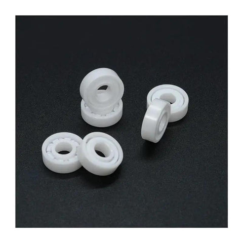 Top Shelf Zirconia Ceramic Ball Bearings Built Solid For Demanding Workshops, white, double sealed, ideal for motors.