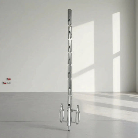 Tough As Nails Heavy Duty Cable Pulling Guide with Carbon Steel Frame and Durable Nylon Sheave Wheel, vertical view.