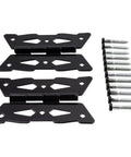 Top Shelf Decorative Butterfly Hinges In Solid Black Steel For Tough Exterior Doors And Yard Gates With Clean Matte Coating and full fixture package.
