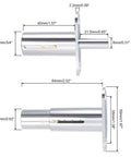 Heavy Duty Smooth Glide Push Plunger Lock 3/4 Inch Cylinder Diameter 1.5 Inch Length Solid Zinc Chrome Finish dimensions and details.