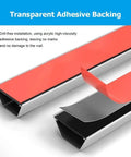 Close-up of Aluminum Cable Raceway SelfAdhesive Floor Cord Cover Kit for home and office showing the adhesive backing.