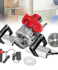 Heavy Duty Electric Tile Bevel Cutter And Wet Cut Angle Grinder For Ceramic And Marble Featuring 1200 Watt Motor with dual handles and blade.