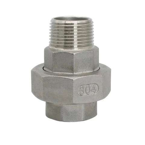 Stainless Steel 304 BSPT Pipe Fittings Kit With 1/4 3/8 1/2 3/4 1 Inch Male To Female Threaded Unions Cast Live Connection