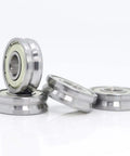 Built Tough V Groove Sealed Ball Bearings 8mm X 22mm X 7mm Precision Rail Rollers showing sleek silver finish and smooth surface.