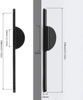 Matte Black Half Moon Cabinet Handles Two Pack With Eleven Inch Hole Center Sleek Zinc Alloy Door Pulls For Kitchen Cupboards And Bedroom Dressers side view with dimensions