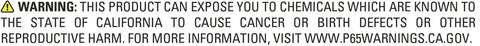 Warning label highlighting potential reproductive harm from chemicals in Heavy Duty Supplemental Fuel Pump And Controller Kit For GM 4.8L 5.3L Vortec Trucks Supercharger Add On.