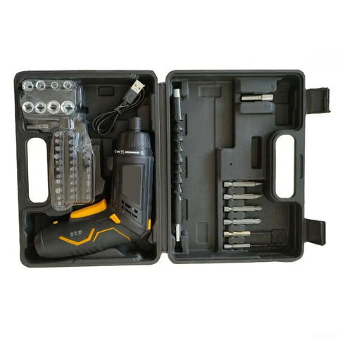 Heavy Duty Brushless Cordless Drill With Hella Powerful Torque For Wood And Metal Includes Full 47 Piece Accessory Set in storage case
