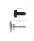 Metal Sewing Machine Screw Kit For Presser Foot Replacement, Precise Positioning, Quick Setup, 60 Piece Sturdy Silver And Black Fasteners For Home Use And Small Studio DIY Repairs; black and silver screw sizes