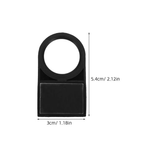 Plastic Push Button Switch Notice Sign Kit With Sturdy Frame And 22mm Round Opening 50Pcs Black Bright Indicator 5.4cm x 3cm