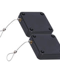 Two Pack Multifunctional Sensor Automatic Door Closer With 800G Pull Strength for Home and Office in black square design