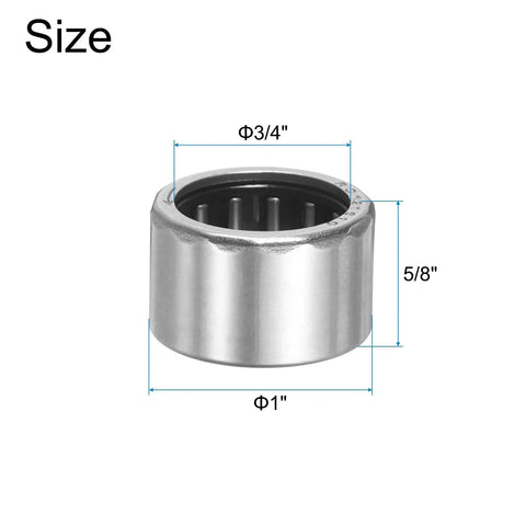 Ten Piece Heavy Duty One Way Needle Roller Bearings Rc121610 3/4 Inch Id 1 Inch Od 5/8 Inch Thickness Chrome Steel bearing dimensions