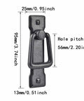 Rustic Farmhouse Cabinet Pulls Two Pack Zinc Alloy Drawer Handles Antique Iron Black Finish For Kitchen Cabinets And Dresser Drawers detailed dimensions 25mm x 95mm.