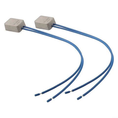 Compact Soft Start Module For Angle Grinders smooth power ramp up, featuring dual components with blue wires for easy installation.