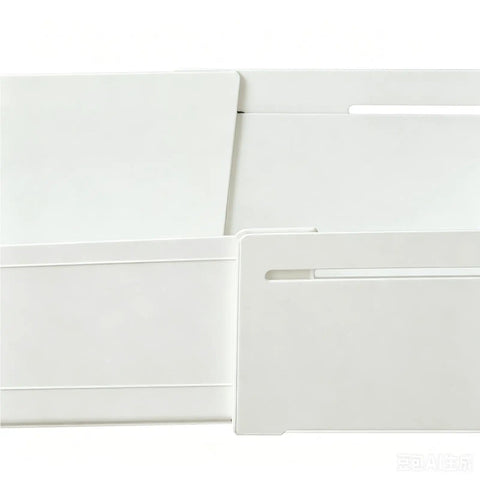 Slick Adjustable Drawer Organizer Slides Easy To Block Any Gap No Sweat Guaranteed For Organizing Makeup Pens And Gear In Kitchen Drawers Or Office Setups, white telescopic organizer design.