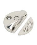 Heavy Duty 316 Stainless Steel Marine Door Catch Latch 45mm Round Design with smooth finish and mounting plate.