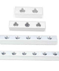 Aluminum Pneumatic Fitting Manifold Block 2 Way Splitter For Air Water Gas Oil Lines One Quarter Inch BSP 20x20mm displayed