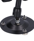 Pro Grade Soldering Clamp And Stand For Maintenance And Repair, Alloy Steel Welding Fixture With Rock Solid Holding And Adjustable Positioning, Compact Design For Precise Workbench Soldering, black round base close-up