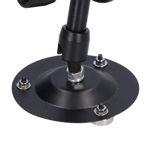 Pro Grade Soldering Clamp And Stand For Maintenance And Repair, Alloy Steel Welding Fixture With Rock Solid Holding And Adjustable Positioning, Compact Design For Precise Workbench Soldering, black round base close-up