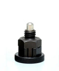 M8 Indexing Plunger Featuring Rock Solid Self Locking Knob For Unshakeable Positioning And Heavy Duty Locking Screw showing a close-up view.