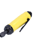 Compact Mini Angle Pneumatic Grinder Portable Air Die Grinder with yellow housing for tight space work and precision DIY tasks.