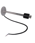 No Sweat 6 Inch Fuel Level Sending Unit Straight Up 240 To 33 Ohm Precision Marine Automotive Dead Simple Direct Swap IP67 Sealed Stainless Steel White Finish close-up view of the sensor assembly.