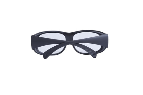 Hardcore Co2 Laser Safety Glasses Featuring Od6 Plus Optical Blocking With Ce En207 Certification Built Tight For Busy Dental Clinics And Industrial Sites Daily, view from front.