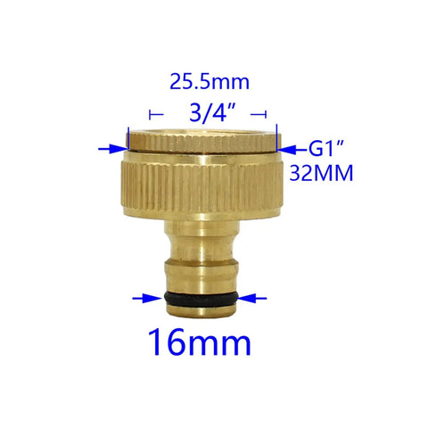 Garden Hose Adapter Kit With 20 Pieces Quick Connect Brass Nipples For One Half Inch, Three Quarter Inch, And One Inch Threads M22 M24 Garden Faucet Fittings For Irrigation, Home Garden, Yard Watering 3/4 in brass connector