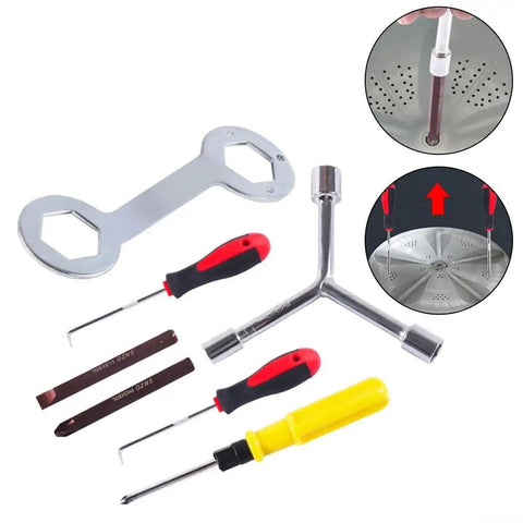Heavy Duty Three Way Hex Socket Wrench For 8Mm 10Mm And 12Mm Fasteners Engineered For Washing Machine Repairs and Household Fixes Featuring a Sturdy Y Grip Crafted From Heat Treated Chrome Vanadium Steel So You Can Bust Loose Stubborn Bolts Without