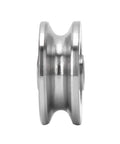 Top Shelf 10 Piece V1804 V Groove Ball Bearings Made From Solid Bearing Steel Heavy Duty Single Row Track Roller side view showing smooth design.