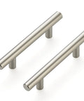 Upgrade Your Kitchen Game With These Smooth Brushed Nickel Cabinet Pull Handles Featuring A Tight Fit Modern Vibe And Heavy Duty Construction Ideal For Cabinets And Drawers Grab This Four Pack Deal For Instant Home Refresh, set of two sleek handles.