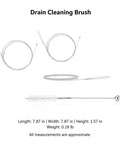 Heavy Duty Flexible Steel Drain Auger Knocks Stubborn Sink Clogs Dead Clears AC Condensate Lines And Bathroom Pipes With Ease Eco Friendly Way No Toxic Chemicals Needed Durable Wire Works Like Magic with reusable nylon brush.