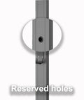 Reserved holes detail on Built Tough As Nails Waterproof EV Charger Holder Cast From Rust Resistant Galvanized Steel.