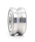 Lv62010ZZ Double Shielded Roller Bearing 6X20X10mm V Groove Pulley Wheel showing smooth stainless steel finish for heavy lifting.