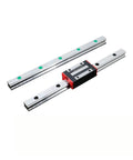 Premium HGR35 Linear Rails Paired With Four Rock Solid HGH35CA Flange Blocks For CNC Builds Sliding Dead Nuts Smooth Across 2500 Millimeters heavy-duty steel slider assembly.