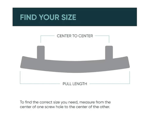 Diagram showing measurements for 3 Inch Rounded Square Cabinet Drawer Pull Matte Black Finish, Durable Metal Handle With 76mm Center To Center