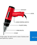 Heavy Duty 2 In 1 Shrink Wrap Machine And Heat Sealer 800W Adjustable Speed Packaging Rig with red heat gun features labeled.