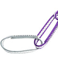 Slick Personal Anchor System For Gnarly Ascents Featuring Legit 11 mm Monster Webbing tight control gray and purple tether.
