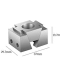 Rock Solid Cnc Machining Tabletop Adjustable Side Clamping Block Precision Vice with Heavy Duty Wedge, 37mm x 29.7mm x 19.7mm.